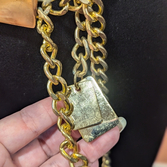 Vintage 80s Chain Belt Long Adjustable Retro Glam Punk Rockstar Girlfriend Vibes - Picture 10 of 15